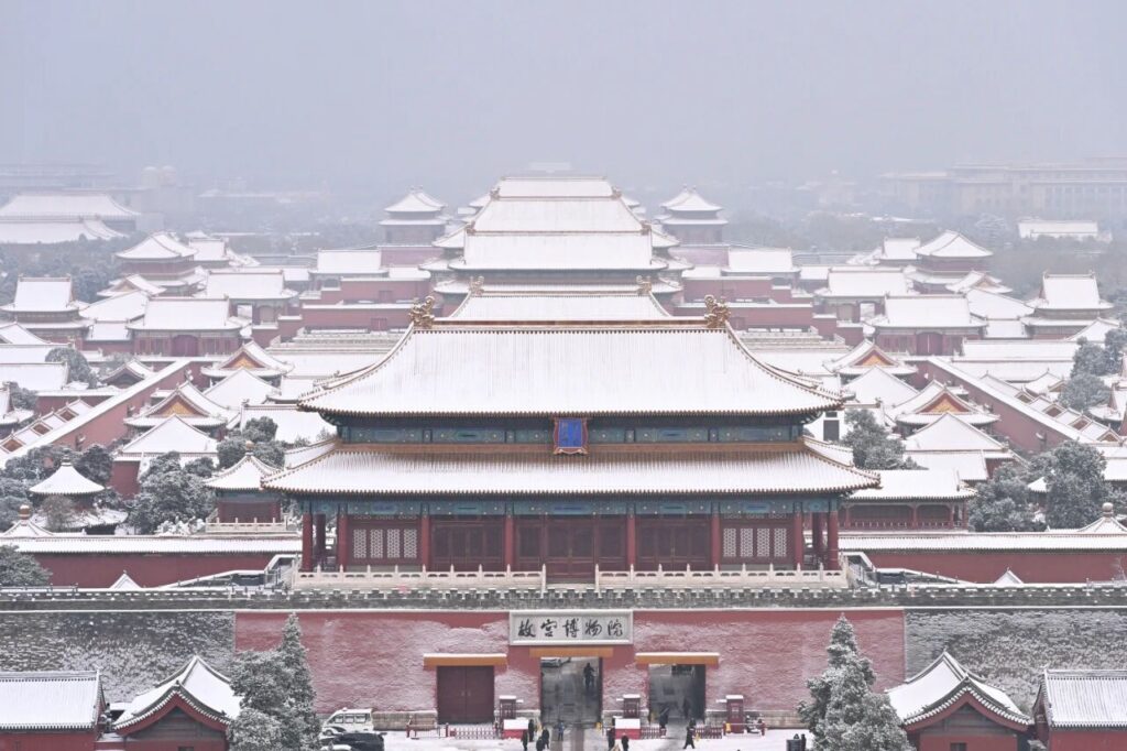 Beijing after snowfall in 2025