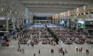 Waiting hall interior at Shanghai Hongqiao Railway Station