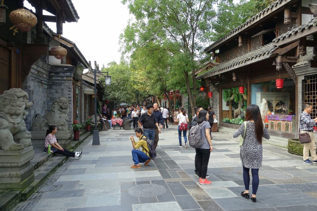 Traditional street scene in Chengdu’s Kuanzhai (Wide and Narrow) Alleys