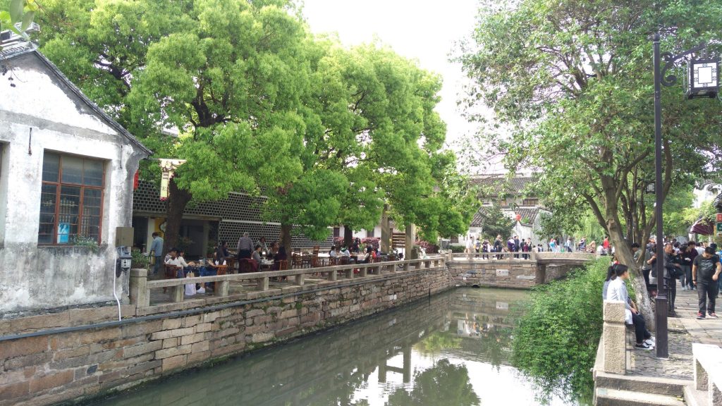 Riverside houses and canal along Pingjiang Road in Suzhou’s historic quarter