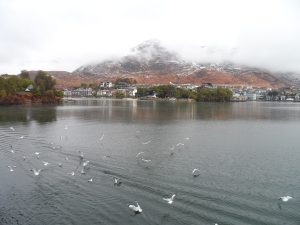 Erhai Lake with Cangshan mountains beyond near Dali, Yunnan