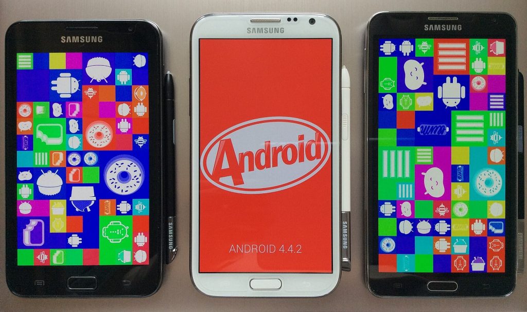 Smartphone showing a chat app home screen beside a passport